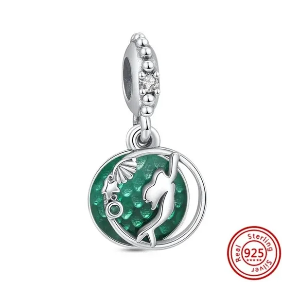 “Part of your World” Mermaid Overlay Pendant Charm - Picture 1 of 4